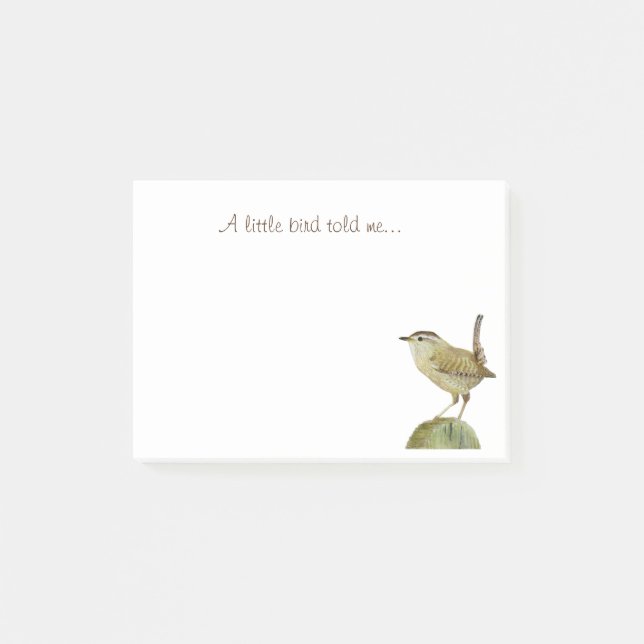 En liten fågel sa mig post-it block (Framsida)