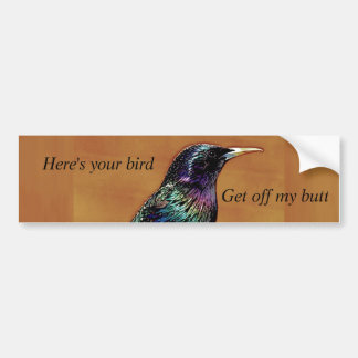 En liten fågel sa mig Starling Bird Photogratograf Bildekal