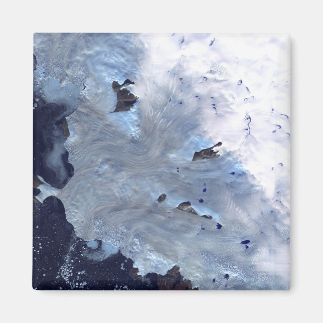 En liten fält av glaciärer omger Baffin Bay Magnet (Framsidan)