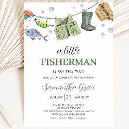 En liten fiskare baby shower inbjudningar
