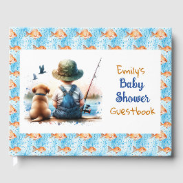 En liten fiskare | Cute Boy's Baby Shower Gästböcker