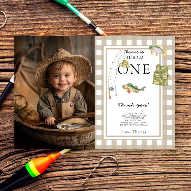 En liten fiskares Födelsedagsfest Tack Kort (Skapare uppladdad)