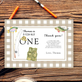 En liten fiskares Födelsedagsfest Tack Kort