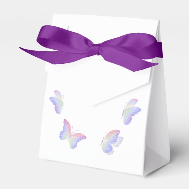 En liten fjäril är på väg Baby Shower Presentaskar (Framsidan Sidan)