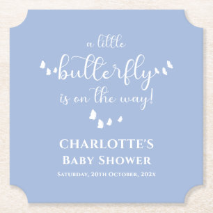 En liten fjäril är på väg Baby Shower Underlägg Papper