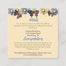 En liten fjäril är på väg mot Blommigt Tilläggskort