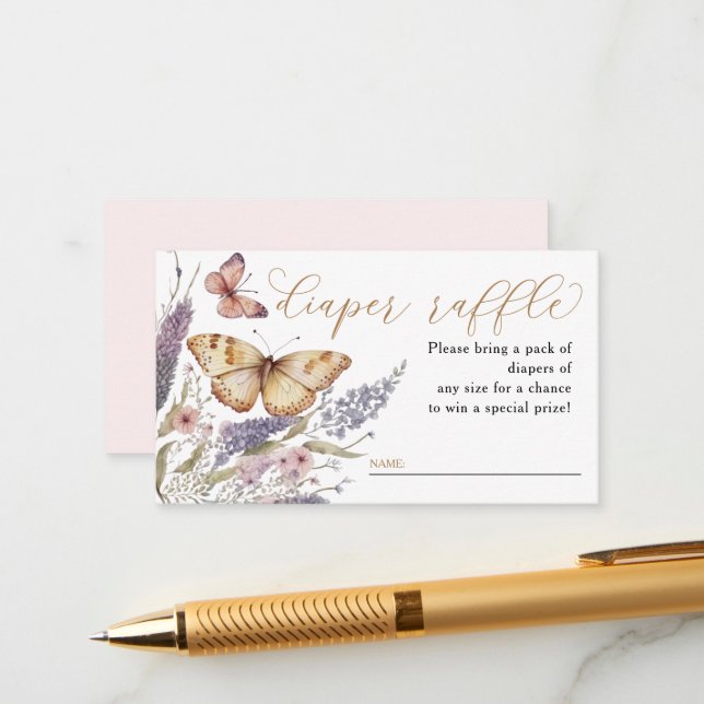 En liten fjäril, babystövel tilläggskort (Fram/Back In Situ)