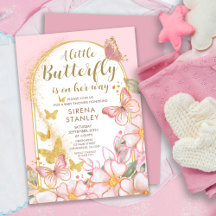 En liten fjäril | Barnskor för Rosa i Guld Glitter