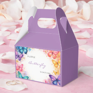 En liten fjäril på väg Glittrig babyfest Presentaskar