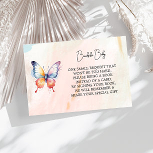 En liten fjäril pastell whimsical Baby Shower Tilläggskort