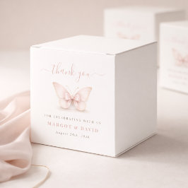 En liten fjäril Röda kinden Bow Baby Shower Presentaskar