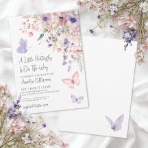 En liten fjäril Vildblomma Babyfirande