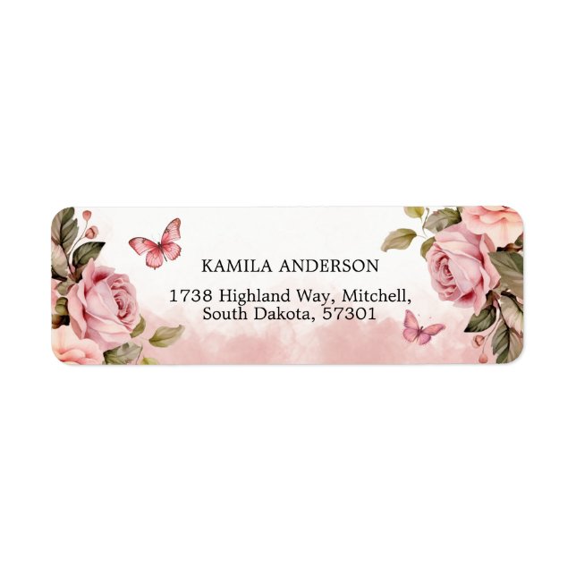 En liten fjärilshuggare, Returadress Etikett (Framsidan)