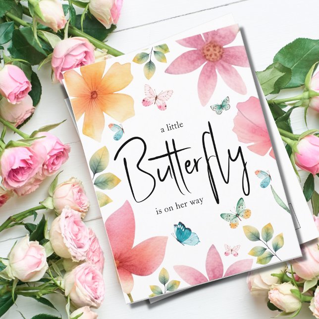 En liten fjärilshusare inbjudan vykort (Skapare uppladdad)