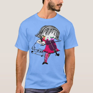 En liten flicka som spelar violin Tschirt T Shirt