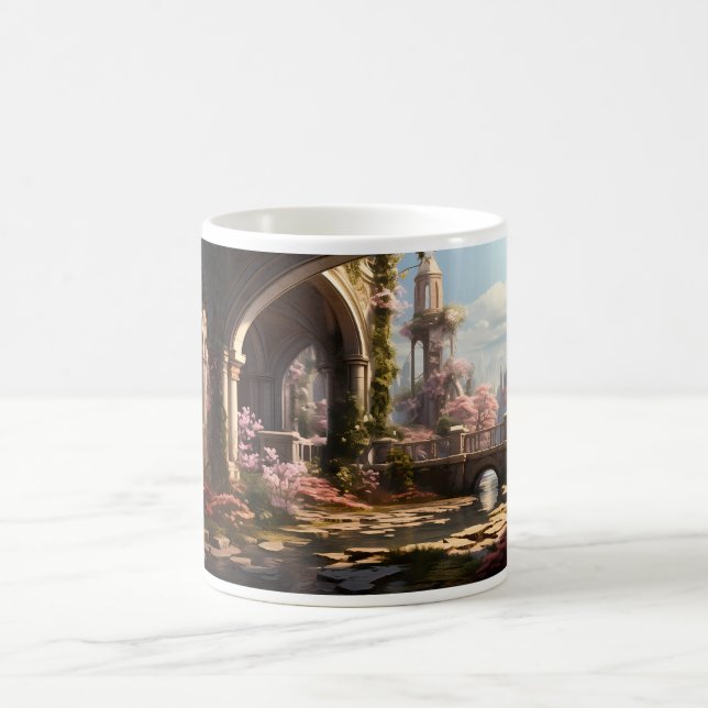 En liten flod i övergivna Byggnad Kaffemugg (Center)