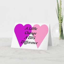 En liten förändring en stor skillnad tack kort