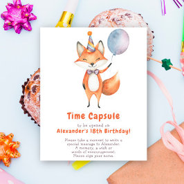 En liten fox Time Capsule 1:a födelsedag Poster