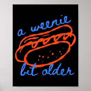 En liten gammal rolig korvpunsk födelsedagsdesign poster