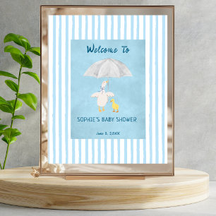En liten gås är på väg Baby Shower Välkomst Poster