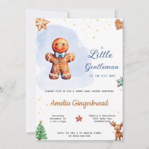 En liten gentleman är på väg att bli babyskor inbjudningar