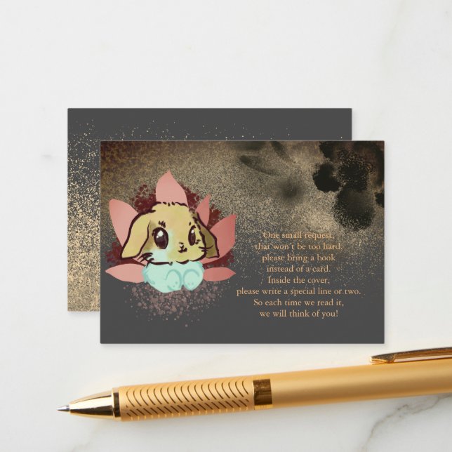 En liten Glitter-babblådare Bok-begäran Tilläggskort (Fram/Back In Situ)