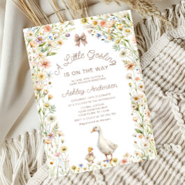 En liten Gosling Boho Baby Shower Inbjudningar