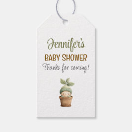 En liten grodd Baby Shower presentkort Presentetikett
