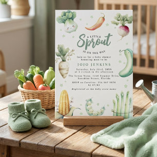 En liten grodd Bebisens dag- Invitation Inbjudningar