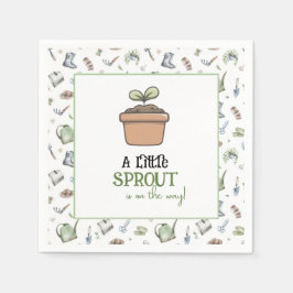 En liten grodd på väg Baby Shower servetter