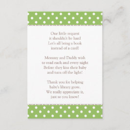 En liten Grönt för begäran, babyskor Bok Tilläggskort