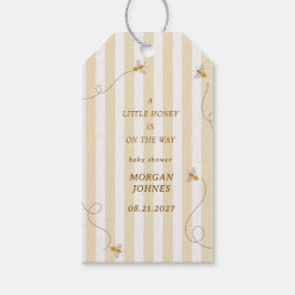 En liten gul bebis baby shower presentetikett