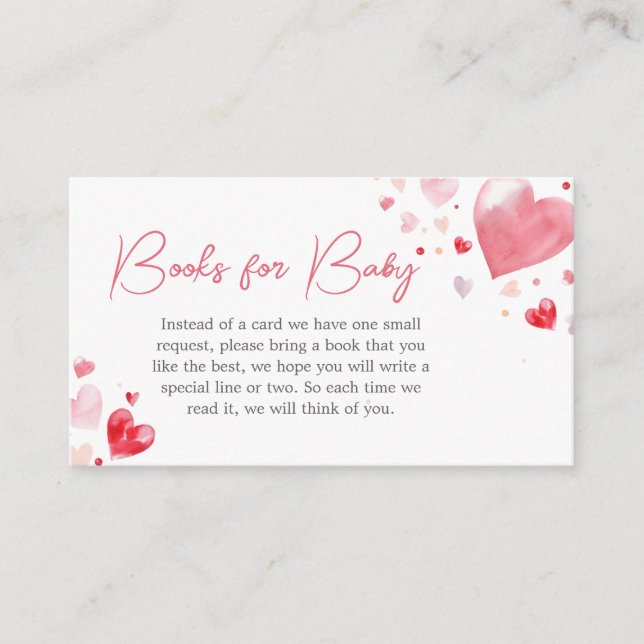 En liten, gullig Valentine Bokar för Baby Tilläggskort (Framsida)