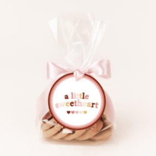 En liten, gullig Valentines, babyskor Gåvor Etiketter