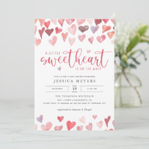En liten, gullig Valentines, babyskor Inbjudningar
