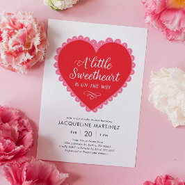 En liten, gullig Valentines, babyskor Inbjudningar
