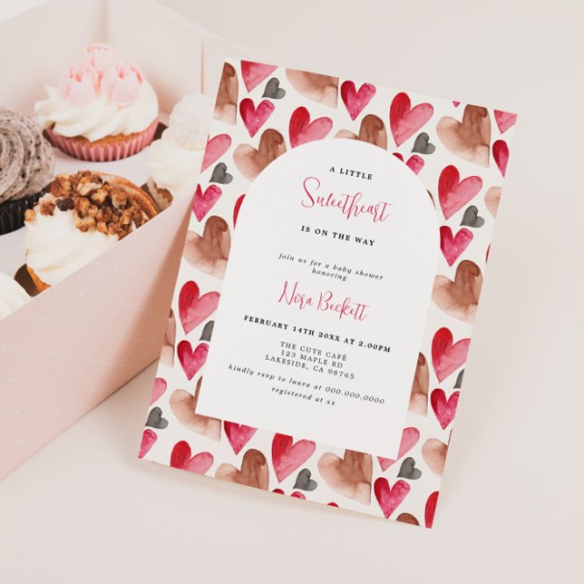 En liten, gullig Valentines, babyskor Inbjudningar (Skapare uppladdad)