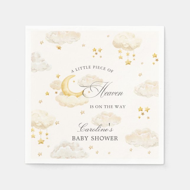En liten himmelbit Drömmig himmel Baby Shower Pappersservett (Framsidan)
