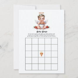 En liten himmelsk bit Baby Shower Bingo-spel Inbjudningar