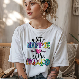 En liten hippie, en liten förort t shirt