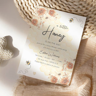 En liten honung är på samma sätt som Boho Baby Sho Inbjudningar