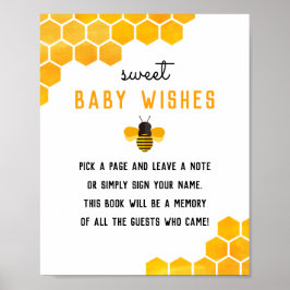 En liten honung är på väg att skriva under Baby Ön Poster