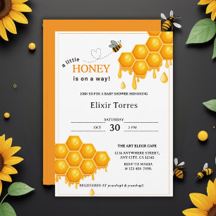 En liten honung är på väg att visa sig vara honeyc inbjudningar