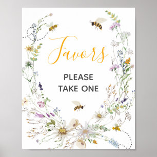En liten honungsbee Wildbloms babykläder favoriter Poster