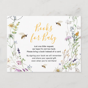 En liten honungsbi baby shower-böcker för bebis vykort