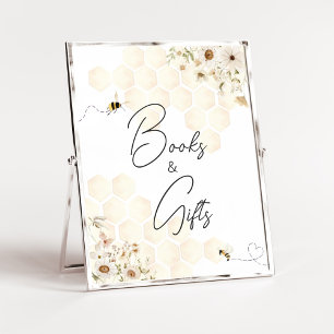 En liten honungsbi Baby Shower Bokar och presenter Poster
