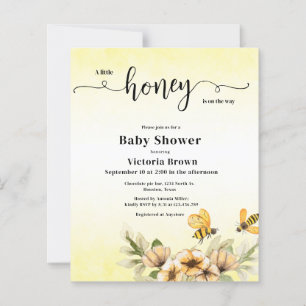 En liten honungsbi Baby Shower Inbjudan