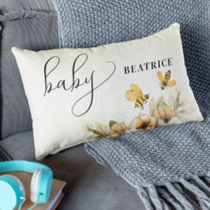 En liten honungsbi Baby Shower Lumbarkudde