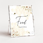En liten honungsbi babyskor mat poster<br><div class="desc">Gör evenemanget speciellt med den här Bee Baby Shower med vår söta och underbara utskrivbara matmärkning som innehåller ett vackert Blommigt Bee Baby Shower-tema. Ladda ned,  anpassa och skapa varaktiga minnen med den här perfekten för ditt glada firande! BS790</div>