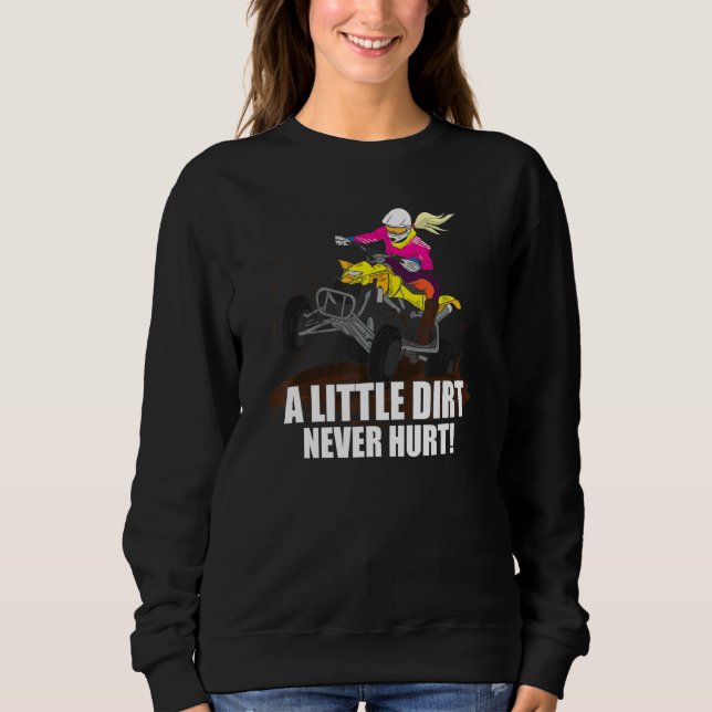 En liten idiot Ontr aldrig Atv som säger Quad Biki T Shirt (Framsida)